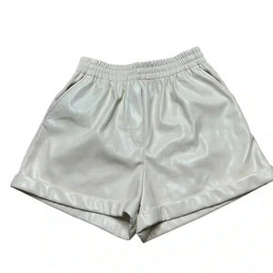 Steve Madden Faux The Record Faux Leather Shorts Women’s Size S